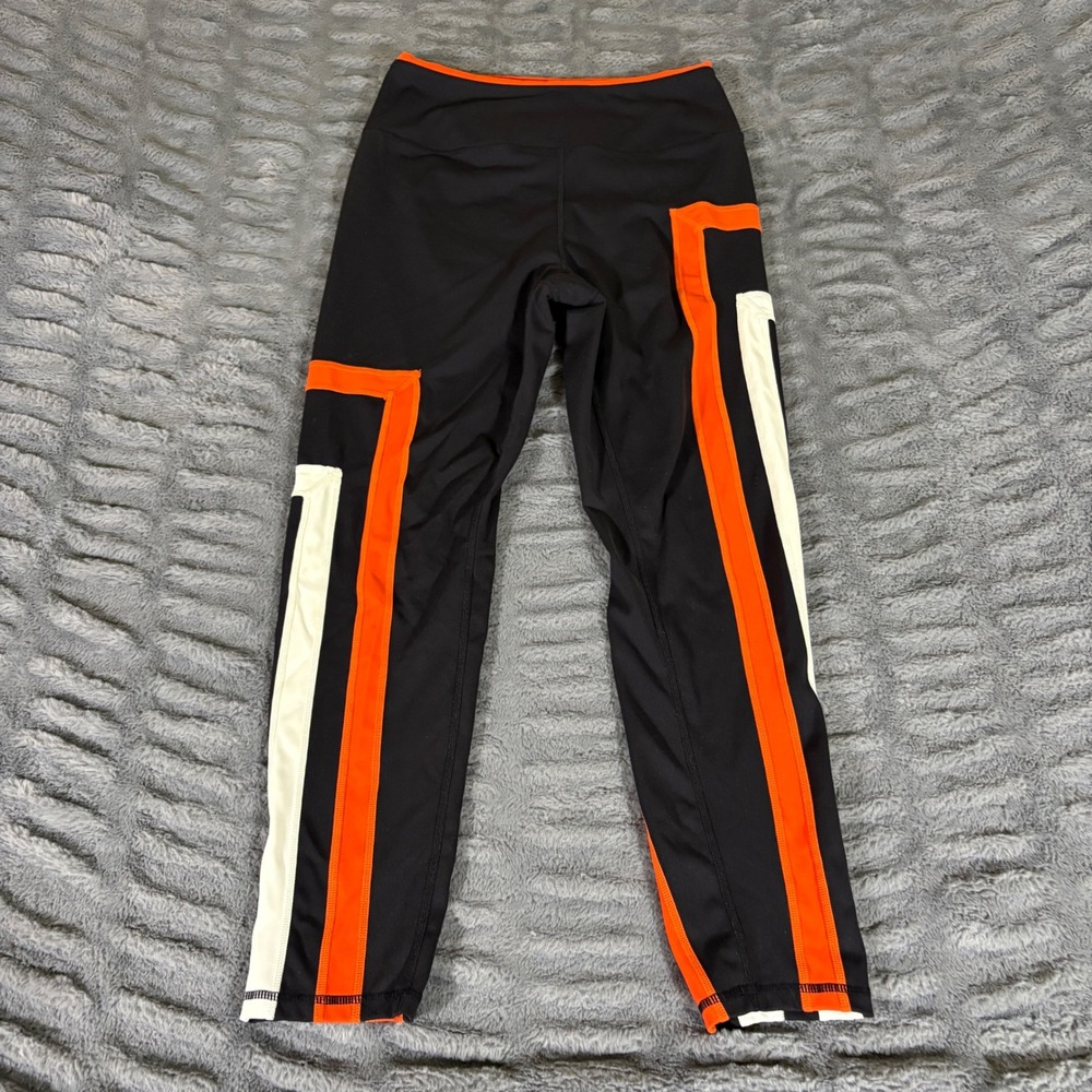 FP Movement Free People Colorblock High Rise Leggings Black Orange OB1160730 Med